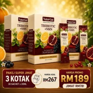 Pakej SUPER JIMAT NaturGut Tribiotic – 3 Kotak